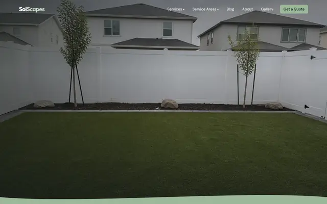 Screenshot of the Sol Scapes homepage as it appeared on 2026-08-30, captured at desktop width.