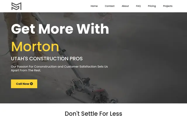 Screenshot of the Morton and Sons homepage as it appeared on 2026-08-30, captured at desktop width.